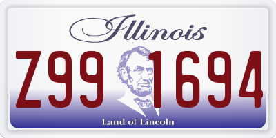 IL license plate Z991694