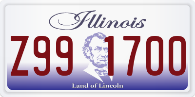 IL license plate Z991700