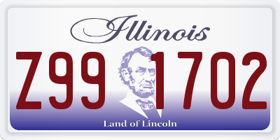 IL license plate Z991702