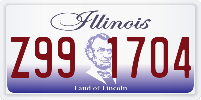IL license plate Z991704