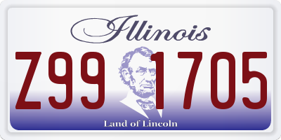 IL license plate Z991705