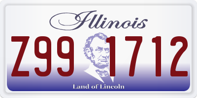 IL license plate Z991712