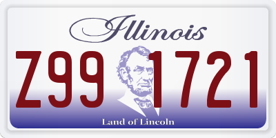 IL license plate Z991721