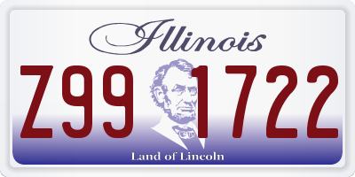 IL license plate Z991722