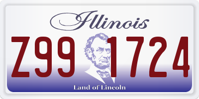 IL license plate Z991724