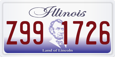 IL license plate Z991726
