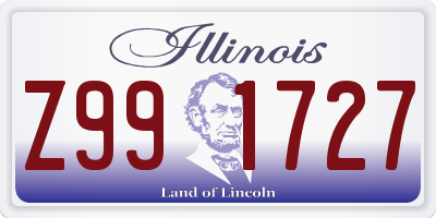 IL license plate Z991727