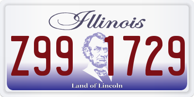 IL license plate Z991729