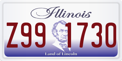 IL license plate Z991730