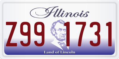 IL license plate Z991731