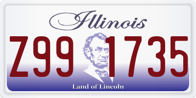 IL license plate Z991735