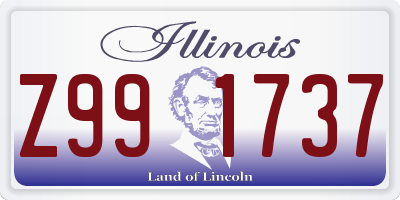 IL license plate Z991737