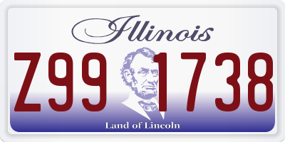 IL license plate Z991738