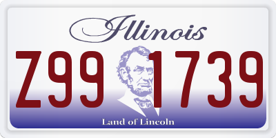 IL license plate Z991739