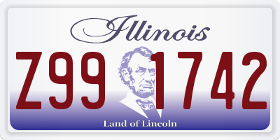 IL license plate Z991742