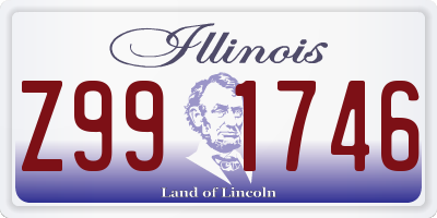 IL license plate Z991746