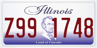 IL license plate Z991748