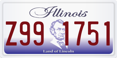 IL license plate Z991751