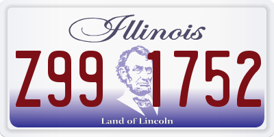 IL license plate Z991752
