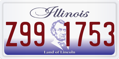 IL license plate Z991753