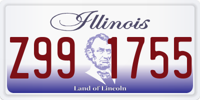 IL license plate Z991755