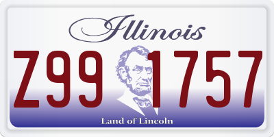 IL license plate Z991757