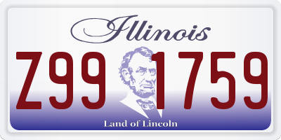 IL license plate Z991759