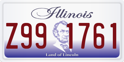 IL license plate Z991761