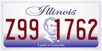 IL license plate Z991762