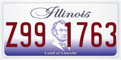 IL license plate Z991763