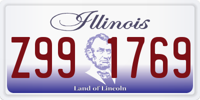 IL license plate Z991769