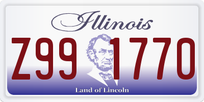 IL license plate Z991770