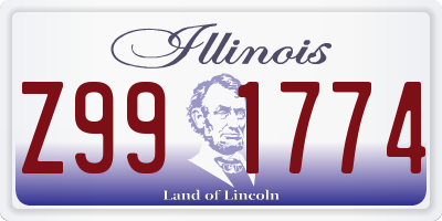 IL license plate Z991774