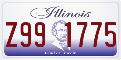 IL license plate Z991775