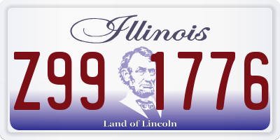 IL license plate Z991776