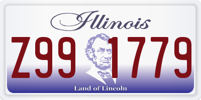 IL license plate Z991779