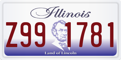 IL license plate Z991781