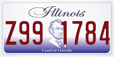 IL license plate Z991784