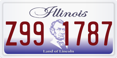 IL license plate Z991787