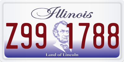 IL license plate Z991788