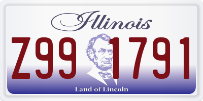 IL license plate Z991791