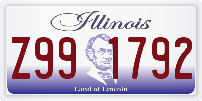 IL license plate Z991792