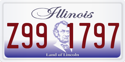 IL license plate Z991797