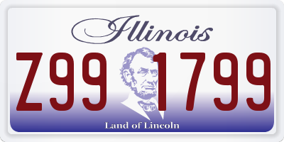 IL license plate Z991799