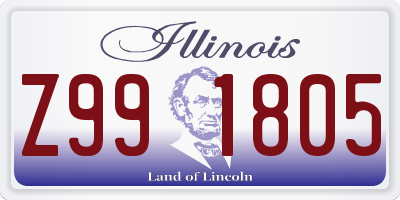 IL license plate Z991805