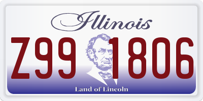 IL license plate Z991806