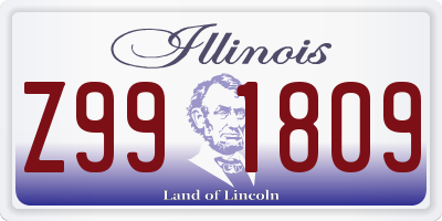 IL license plate Z991809