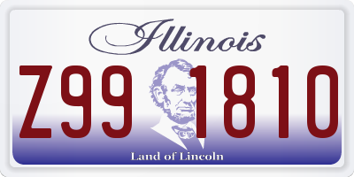 IL license plate Z991810