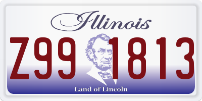 IL license plate Z991813