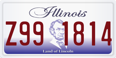 IL license plate Z991814